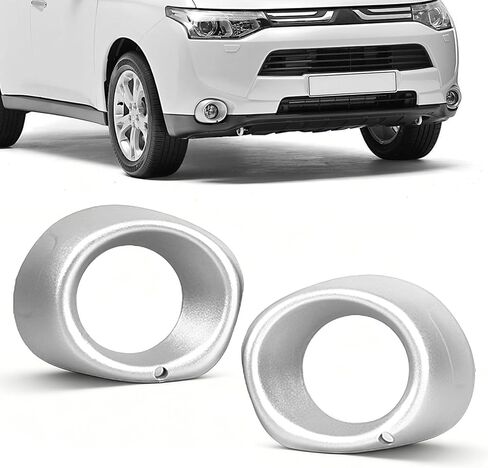 MACHSWON Pair Set Fog Light Lamp Bezel Cover, 6400D571 + 6400D572, 2013-2015 Compatible with Mitsubishi Outlander, Black in Saudi Arabia