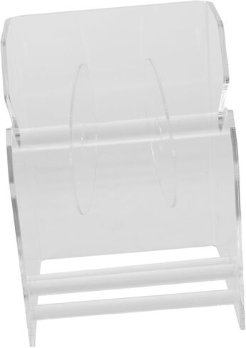 NUOBESTY Adjustable Sticker Roll Dispenser 3 Compartments Acrylic Label Holder and Tape Organizer Stand for Home and Office Desktop in Saudi Arabia