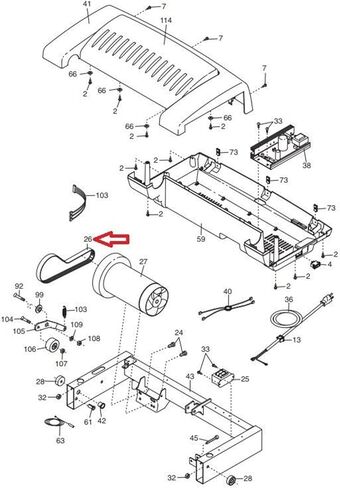 Icon Replacment Treadmill Drive Belt - Part #248521 - (Fits Over 50 Models) - Nordic Track, Proform, Rebook and More (Models Listed) in Saudi Arabia