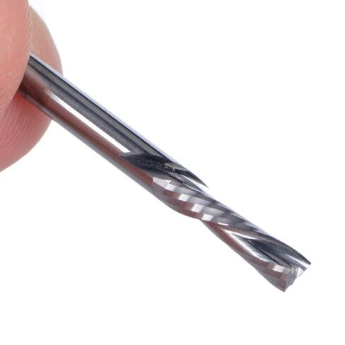 5Pcs Compression End Mill Spiral Router Bits Up and Down Cut 3.175x12mm Two Flutes Carbide Tool Cutter for Wood Carving Engraving in Saudi Arabia