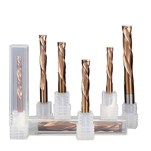 1pcs 2 Flutes Carbide CNC End Mill Up Down Cutter 3.175/4 /5/6 /8 /10mm Shank Router Bit TiCN Coated Compression Milling in Saudi Arabia