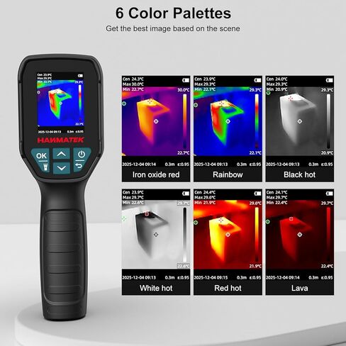 HANMATEK Thermal Imager, 96×96 IR Sensor with TISR 240×240 Super Resolution, -4°F to 1022°F, 25Hz Infrared Camera, Type-C Rechargeable, IP54 for Electrical, HVAC & Building Inspection Ti240 in Kuwait