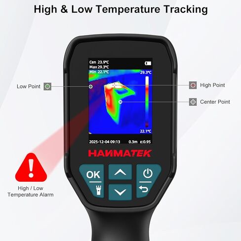 HANMATEK Thermal Imager, 96×96 IR Sensor with TISR 240×240 Super Resolution, -4°F to 1022°F, 25Hz Infrared Camera, Type-C Rechargeable, IP54 for Electrical, HVAC & Building Inspection Ti240 in Kuwait