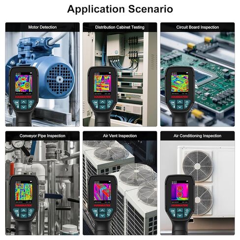 HANMATEK Thermal Imager, 96×96 IR Sensor with TISR 240×240 Super Resolution, -4°F to 1022°F, 25Hz Infrared Camera, Type-C Rechargeable, IP54 for Electrical, HVAC & Building Inspection Ti240 in Kuwait
