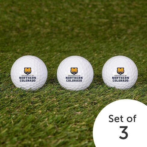 Desert Cactus University of Northern Colorado Golf Balls 3 Pack – UNC Bears Full Color Three – Officially Licensed Sport Team Accessory (Design B) in Saudi Arabia