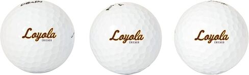 مجموعة من 3 كرات جولف من Desert Cactus Loyola University Chicago - LUC Ramblers بالألوان الكاملة الثلاثة - ملحق الفريق الرياضي المرخص رسميًا (التصميم B) in Saudi Arabia