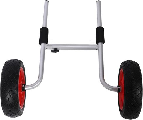Asixxsix Kayak Dolly، عربة زورق بإطارات بدون هواء قابلة للتعديل وقابلة للطي، عربة نقل كاياك مع دعامة إطار لزوارق الكاياك، هيكل من الألومنيوم عالي التحمل in Saudi Arabia