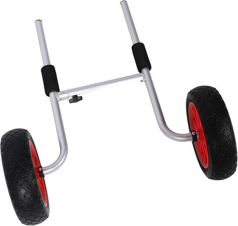 Asixxsix Kayak Dolly، عربة زورق بإطارات بدون هواء قابلة للتعديل وقابلة للطي، عربة نقل كاياك مع دعامة إطار لزوارق الكاياك، هيكل من الألومنيوم عالي التحمل in Saudi Arabia