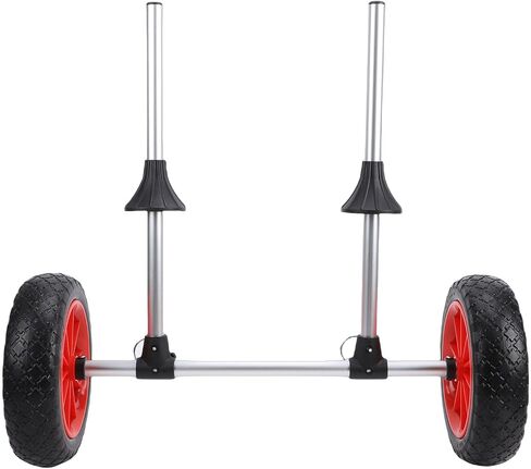 Kayak Cart, Foldable Aluminum Alloy Frame Canoe Trolley with Rubber Wheels, Lightweight Design for Beach Camping and Outdoor Activities in Saudi Arabia