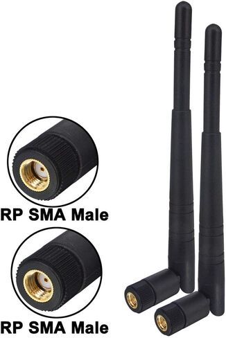هوائي مزدوج الفرقة WiFi 2.4 جيجا هرتز 5.8 جيجا هرتز 3DBI MIMO RP-SMA هوائي الذكور (حزمة 2) لجهاز WIFI WIRELIS in Kuwait