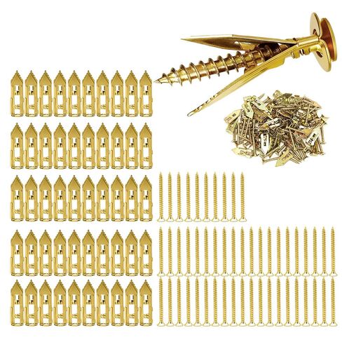 Self Drilling Drywall Anchors with Screws Kit, 2026 New Heavy Duty Drywall Expansion Anchors Screws Kit, No Pre-Drilling Required for Wall Decor, Shelves, Pictures Hanging (20, 0.47×1.18 in) in Kuwait