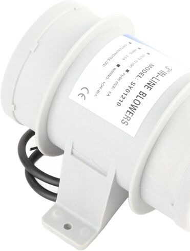 3 Inch 12V Inline Blower, High Volume Air Flow 145 CFM, Sealed Motor Shaft Ventilation Fan with Housing, Ideal for Yachts, Boats & RV Marine Ventilation in Kuwait