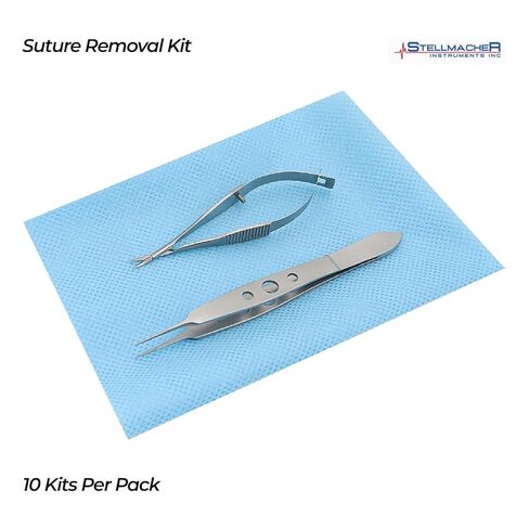 Stellmacher Ophthalmic Suture Removal Procedure Pack, 10 Packs per Box, Professional Stainless Steel Instrument for Training, Educational and Laboratory Use (Suture Removal Kit) in Saudi Arabia
