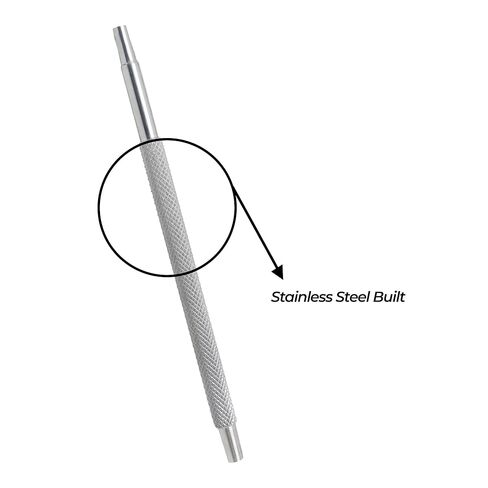 Stellmacher Ophthalmic Infusion Handle, Stainless Steel Training Equipment with Male/Tube Connector, 7.5 cm Knurled Handle for Educational Use (Male/Tube Connector) in Kuwait