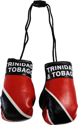 Trinidad and Tobago - Novelty Mini Boxing Gloves with Black Snap Connection in Kuwait