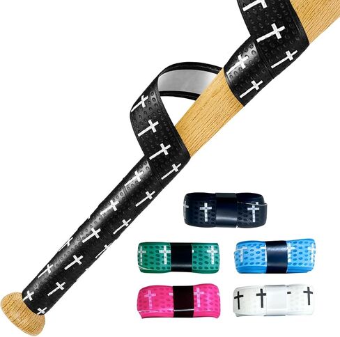 5 Pcs Baseball Bat Grip Tape, Faith Cross Bat Grip Tape, 1.5mm Precut and Full Adhesive Baseball Wrist Tape,Anti-Slip Sports Bat Handle Grip in Saudi Arabia