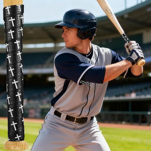 5 Pcs Baseball Bat Grip Tape, Faith Cross Bat Grip Tape, 1.5mm Precut and Full Adhesive Baseball Wrist Tape,Anti-Slip Sports Bat Handle Grip in Saudi Arabia