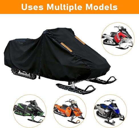 غطاء عربة الثلج لـ Ski-Doo Skandic LE 2024-2026، غطاء تخزين عربة الثلج قابل للمقطورة، غطاء مزلج للثلج في الهواء الطلق مقاوم للماء والأشعة فوق البنفسجية حماية شديدة التحمل من قماش أكسفورد 300D in Saudi Arabia