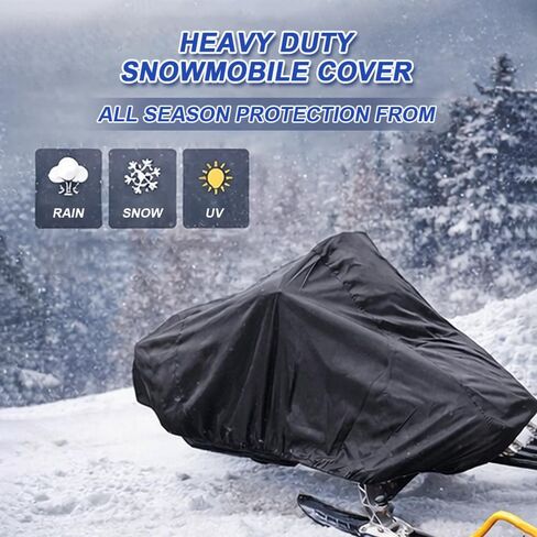 غطاء متين لعربة الثلج من أجل Yamaha SnoScoot 200 2018–2025، غطاء مزلق خارجي مقاوم للماء والرياح، حماية من جميع الأحوال الجوية مع حاشية مرنة ورباط قابل للتعديل in Saudi Arabia