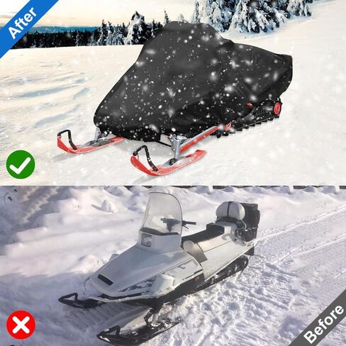 غطاء متين لعربة الثلج من أجل Yamaha SnoScoot 200 2018–2025، غطاء مزلق خارجي مقاوم للماء والرياح، حماية من جميع الأحوال الجوية مع حاشية مرنة ورباط قابل للتعديل in Saudi Arabia