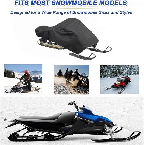 غطاء متين لعربة الثلج من أجل Yamaha SnoScoot 200 2018–2025، غطاء مزلق خارجي مقاوم للماء والرياح، حماية من جميع الأحوال الجوية مع حاشية مرنة ورباط قابل للتعديل in Saudi Arabia