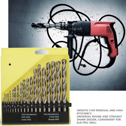 19PCS Straight Shank HSS Drill Bits Set Straight Shank for Stainless Steel Cast Iron in Saudi Arabia
