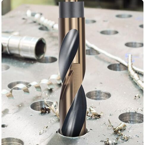 19mm Reduced Shank Twist Drill Bit Black Nitride & Gold Titanium Coated HSS Drill Bits for Stainless Steel Alloy Metal Plastic Wood - 1/2 Inch Shank in Saudi Arabia