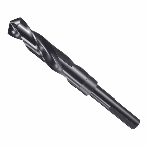 Drill Bit, 18mm Cutting Diameter, 1/2" Reduced Shank 3-Flat 4341 HSS Nitriding Black 118° Cutting Angle Bits - (Applications: for Plastic Wood) in Kuwait