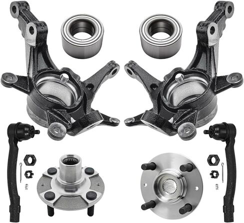 Detroit Axle - FWD Front Right Steering Knuckle for 2003-2008 Toyota Matrix [4-Wheel ABS], Passenger Side Steering Knuckle & Wheel Bearing Hub Assembly 2004 2005 2006 2007 Replacement in Kuwait