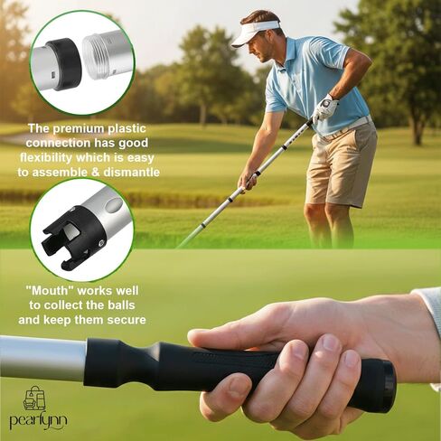Golf Ball Retriever & Golf Ball Picker Upper Tube, Durable Aluminum Alloy Golf Ball Shag Tube Collector with Carry Bag, Holds up to 24 Golf Balls Tube for Men & Women in Saudi Arabia