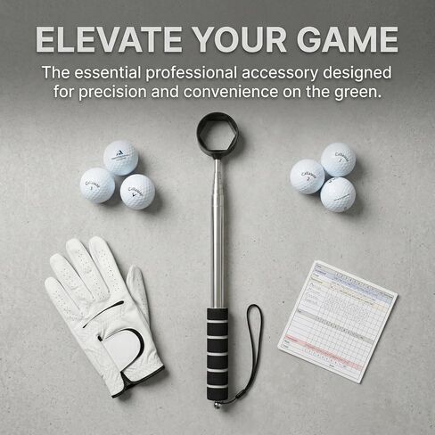 كرة جولف تلسكوبية للمياه – 9 قدم | أداة مسترد الكرة للجولف | هدايا إكسسوارات الجولف للرجال والنساء ولاعبي الجولف| عمود من الفولاذ المقاوم للصدأ الفاخر | لاقط على الوجهين | مقبض إسفنجي ناعم in Kuwait
