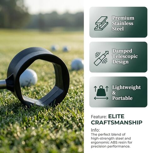 كرة جولف تلسكوبية للمياه – 9 قدم | أداة مسترد الكرة للجولف | هدايا إكسسوارات الجولف للرجال والنساء ولاعبي الجولف| عمود من الفولاذ المقاوم للصدأ الفاخر | لاقط على الوجهين | مقبض إسفنجي ناعم in Kuwait