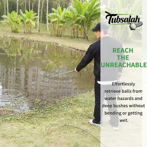 كرة جولف تلسكوبية للمياه – 9 قدم | أداة مسترد الكرة للجولف | هدايا إكسسوارات الجولف للرجال والنساء ولاعبي الجولف| عمود من الفولاذ المقاوم للصدأ الفاخر | لاقط على الوجهين | مقبض إسفنجي ناعم in Kuwait
