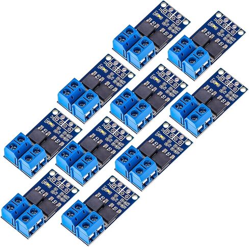 10PCS Motor Controller DC 400W 5V-36V Dual Mosfet High-Power Trigger Switch Drive Module 0-20KHz PWM Adjustment Electronic Switch Control Board Motor Speed Control Lamp Brightness Control in Saudi Arabia