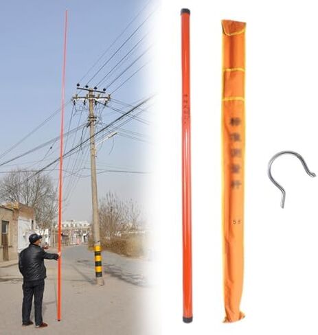 قضيب تصغير عالي الجهد - عصا قابلة للتعديل بطول 19.7 قدمًا مع حقيبة حمل للكهربائيين والمحطات الفرعية وأبراج الاتصالات وفحص خطوط الطاقة in Kuwait