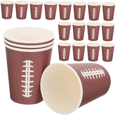 COHEALI 48pcs Rugby Paper Drinking Cups Thickened Paper Material Disposable Party Water Cups for Sports Events Football Game Day Tailgating and Birthday Celebrations in Saudi Arabia
