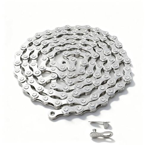 سلسلة دراجة، سلسلة دراجات جبلية/طرق 9/18/27 سرعة، 116 وصلة بتصميم جسر X مزدوج وطلاء مضاد للصدأ، متوافقة مع دراجات السرعة 8/9/16/18/24/27 in Kuwait