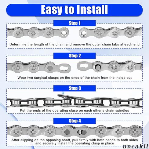 سلسلة دراجة، سلسلة دراجات جبلية/طرق 9/18/27 سرعة، 116 وصلة بتصميم جسر X مزدوج وطلاء مضاد للصدأ، متوافقة مع دراجات السرعة 8/9/16/18/24/27 in Kuwait