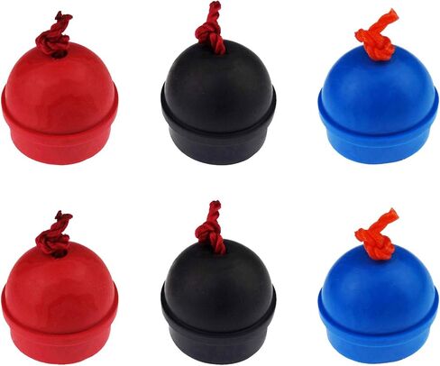 6 Pack Rubber Pool Billiard Cue Chalk Holders with Cord, 3 Colors in Saudi Arabia