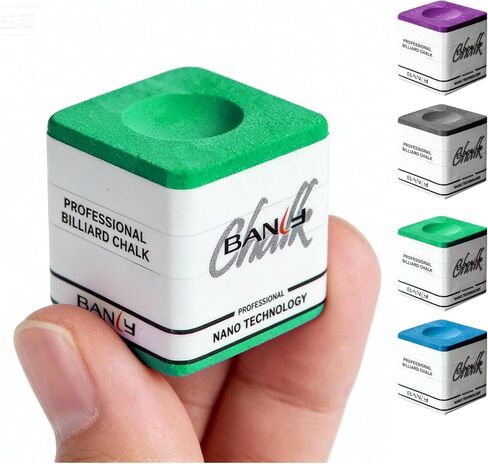 Banly Pool Cue Chalk, Nano Technology Billiard Chalk for Professional Tournament Standard, Low Dust, Super Dense, Suitable for Snooker/Pool/8-Ball in Kuwait