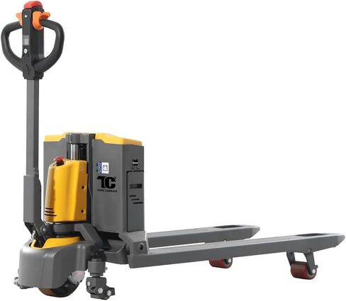 Tory Carrier Full Electric Power Pallet Jack Truck 3300lb Cap. 48" x 27" Fork Size, Lithium Battery Motorized Trucks Lift for Material Handling in Kuwait