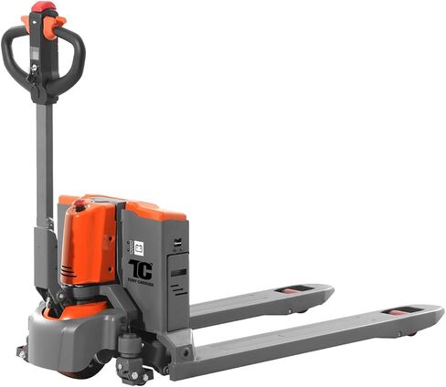 Tory Carrier Full Electric Power Pallet Jack Truck 3300lb Cap. 48" x 27" Fork Size, Lithium Battery Motorized Trucks Lift for Material Handling in Saudi Arabia