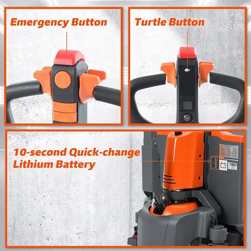 Tory Carrier Full Electric Power Pallet Jack Truck 3300lb Cap. 48" x 27" Fork Size, Lithium Battery Motorized Trucks Lift for Material Handling in Saudi Arabia