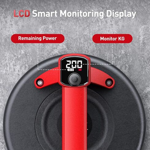 أكواب شفط كهربائية للزجاج، كوب شفط عالي التحمل مقاس 8 بوصات مع 4 بطاريات × 2000 مللي أمبير في الساعة، شاشة LCD، 440 رطل/200 كجم كحد أقصى. تحميل، رافع فراغ لاسلكي لتحريك نوافذ البلاط، الحجر in Kuwait