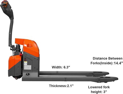 Tory Carrier Electric Pallet Truck, Standard Duty Pallet Truck 3300lbs Capacity, 48" x 27" Forks, Max Lift Height 7.3 Inch Powered Pallet Jack Lift for Handling & Storage & Lifting in Kuwait