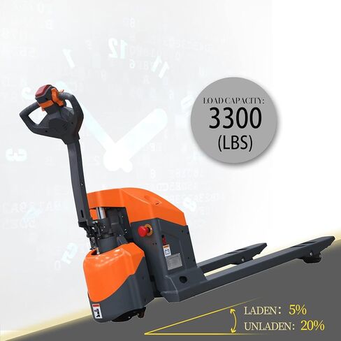 Tory Carrier Electric Pallet Truck, Standard Duty Pallet Truck 3300lbs Capacity, 48" x 27" Forks, Max Lift Height 7.3 Inch Powered Pallet Jack Lift for Handling & Storage & Lifting in Kuwait