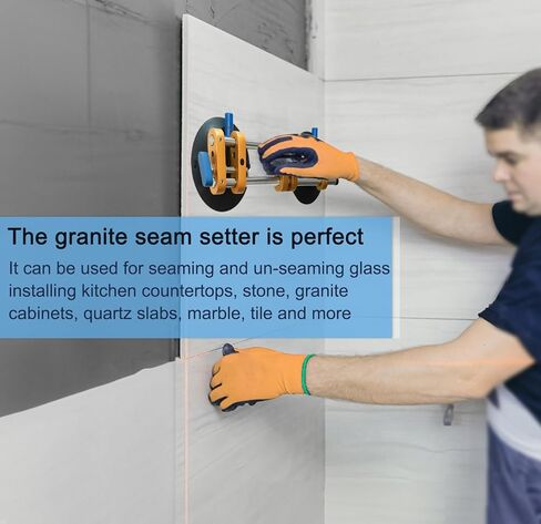 6 Inch Granite Seam Setter Tool, 2-Pack - Countertop Slab Lifter & Leveling System for Quartz, Marble, Natural Stone in Kuwait