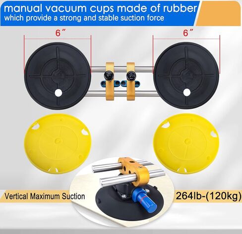 6 Inch Granite Seam Setter Tool, 2-Pack - Countertop Slab Lifter & Leveling System for Quartz, Marble, Natural Stone in Kuwait