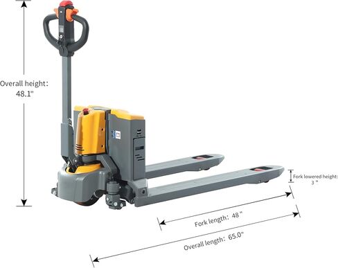 Tory Carrier Electric Pallet Jack 2 Pieces, 3300lb Cap. 48 x 27 Forks, Lithium Battery Motorized Trucks Lift for Material Handling in Kuwait
