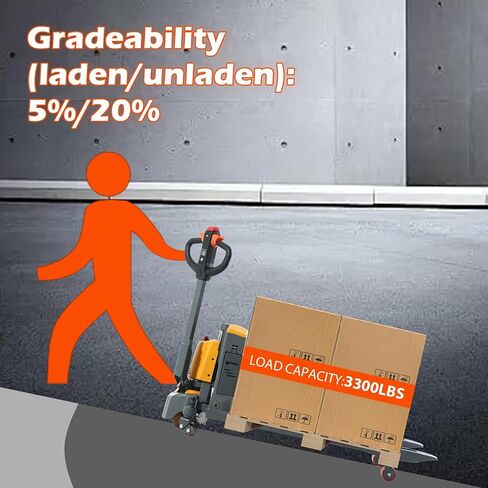 Tory Carrier Electric Pallet Jack 2 Pieces, 3300lb Cap. 48 x 27 Forks, Lithium Battery Motorized Trucks Lift for Material Handling in Kuwait